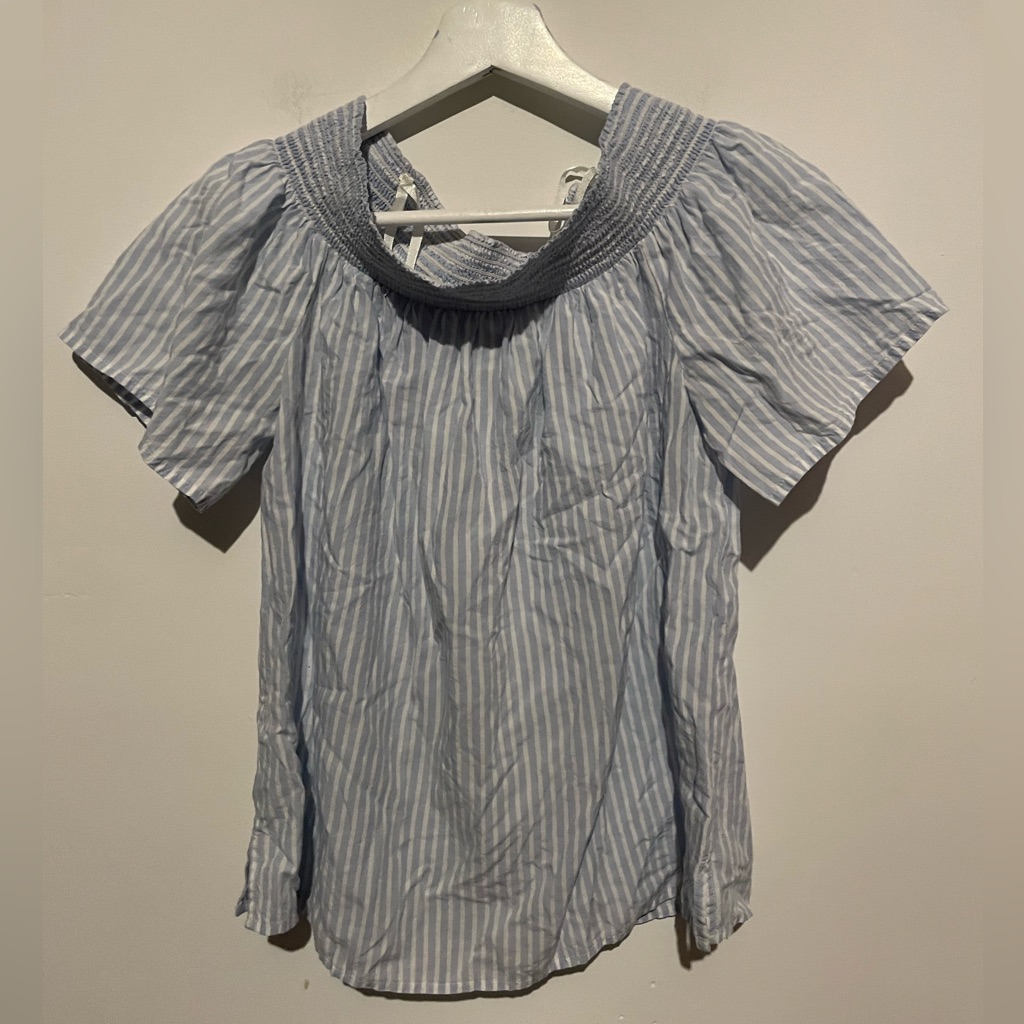 Vineyard Vines Ruffle Off The Shoulder Blouse Medium